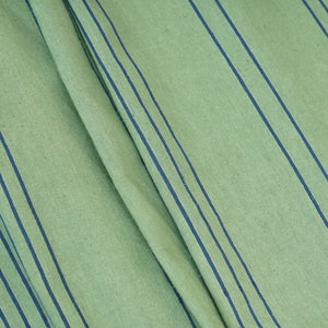 Green Stripes Print Cotton Linen SN-29504 - TradeUNO