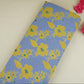 Sky Blue Floral Print Cotton Linen SN-29499