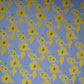 Sky Blue Floral Print Cotton Linen SN-29499