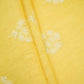Light Yellow floral embroidery Pure Linen Fabric SN-31145