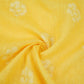 Light Yellow floral embroidery Pure Linen Fabric SN-31145
