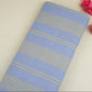 Sky Blue Stripes Print Cotton Linen SN-29500