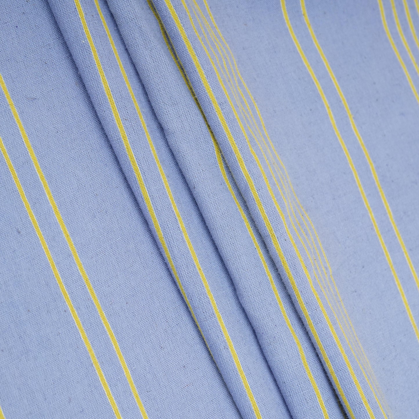 Sky Blue Stripes Print Cotton Linen SN-29500
