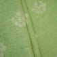 Sage Green floral embroidery Pure Linen Fabric SN-31143