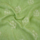 Sage Green floral embroidery Pure Linen Fabric SN-31143
