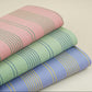 Sky Blue Stripes Print Cotton Linen SN-29500