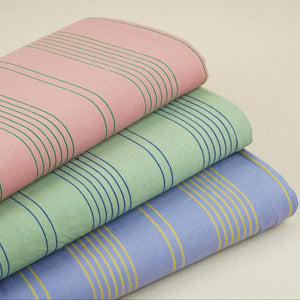 Sky Blue Stripes Print Cotton Linen SN-29500 - TradeUNO