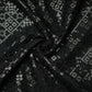 Black Geometrical Sequins Embroidery Georgette Fabric 15539