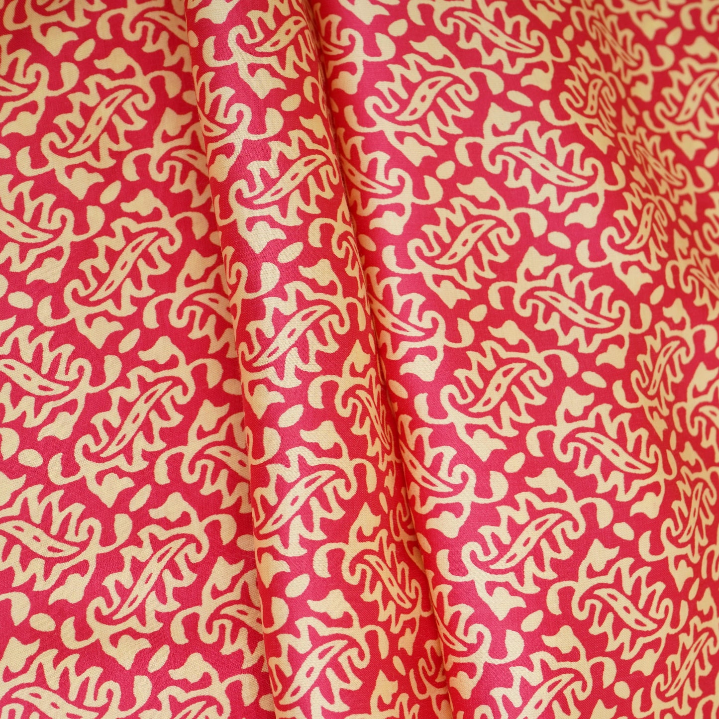 Magenta Pink Bagru Print Modal Satin SN-29497