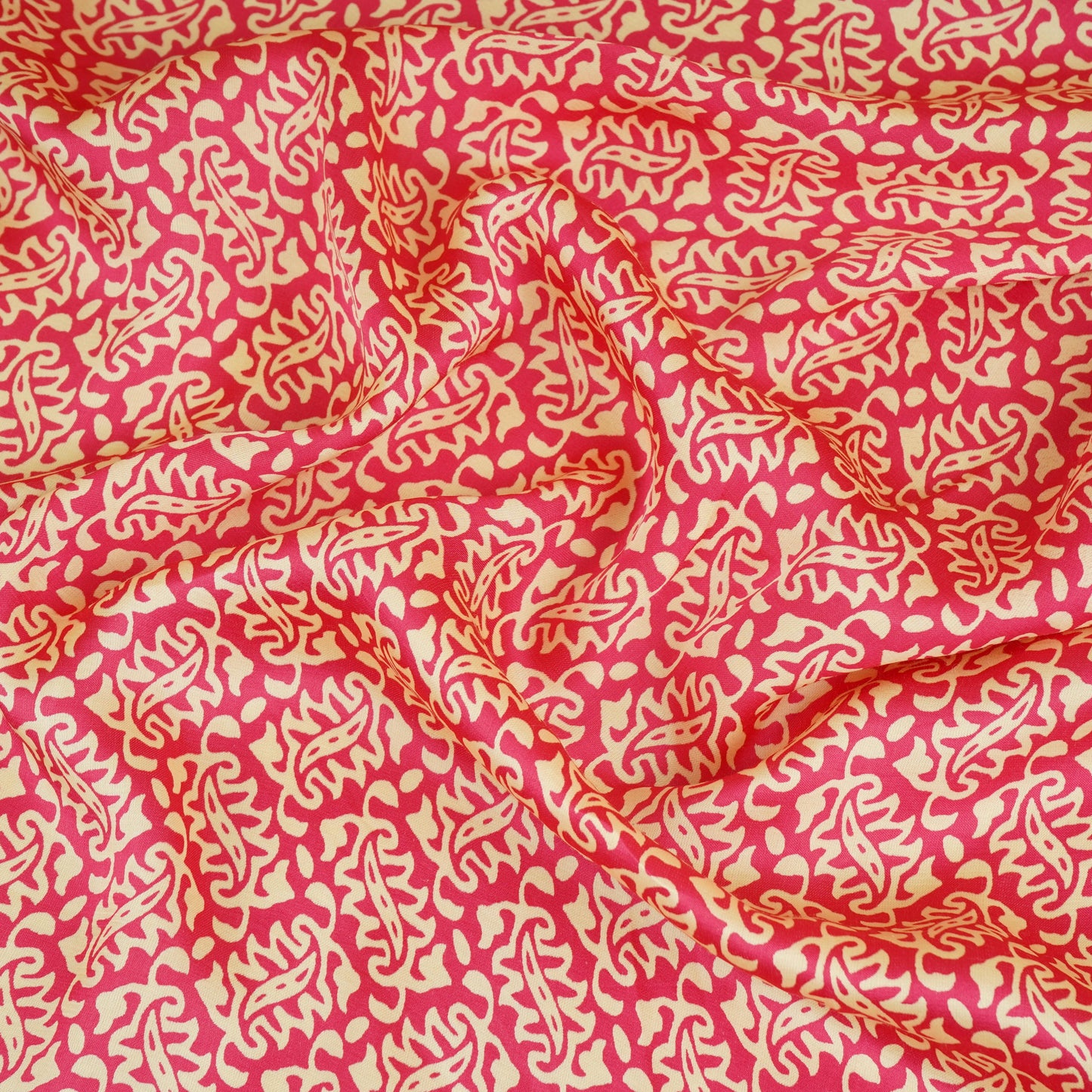 Magenta Pink Bagru Print Modal Satin SN-29497