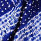Royal Blue Shibori Lehriya Bandhani Modal Silk Fabric BK-32711