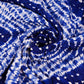 Royal Blue Shibori Lehriya Bandhani Modal Silk Fabric BK-32711