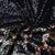 Black & Multicolor Sequence Embroidery Georgette Fabric 11145