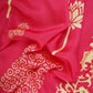 Magenta Pink Floral Block Print Modal Satin SN-29522