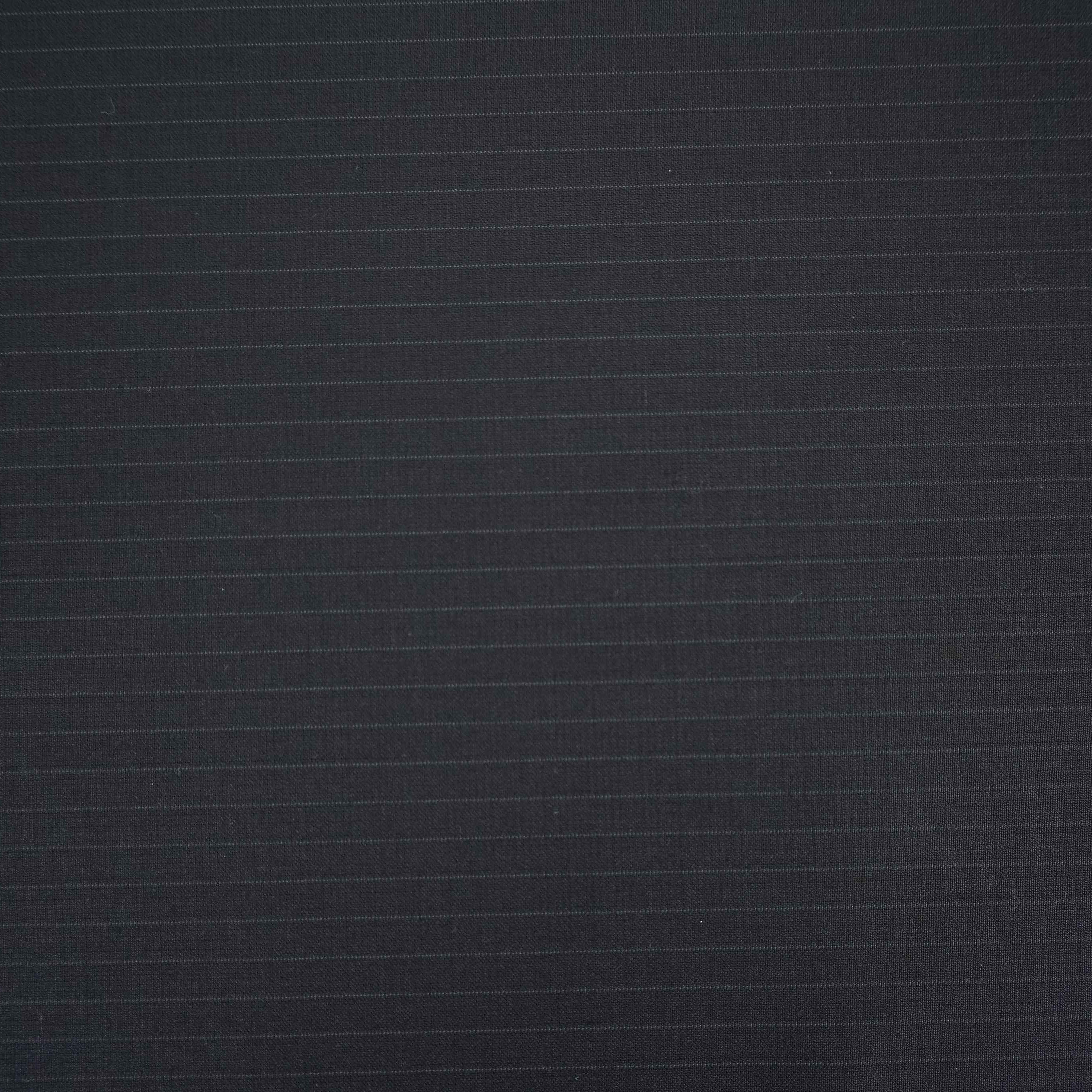 Black Pin Stripes Suiting Fabric ASMI-31281 - TradeUNO