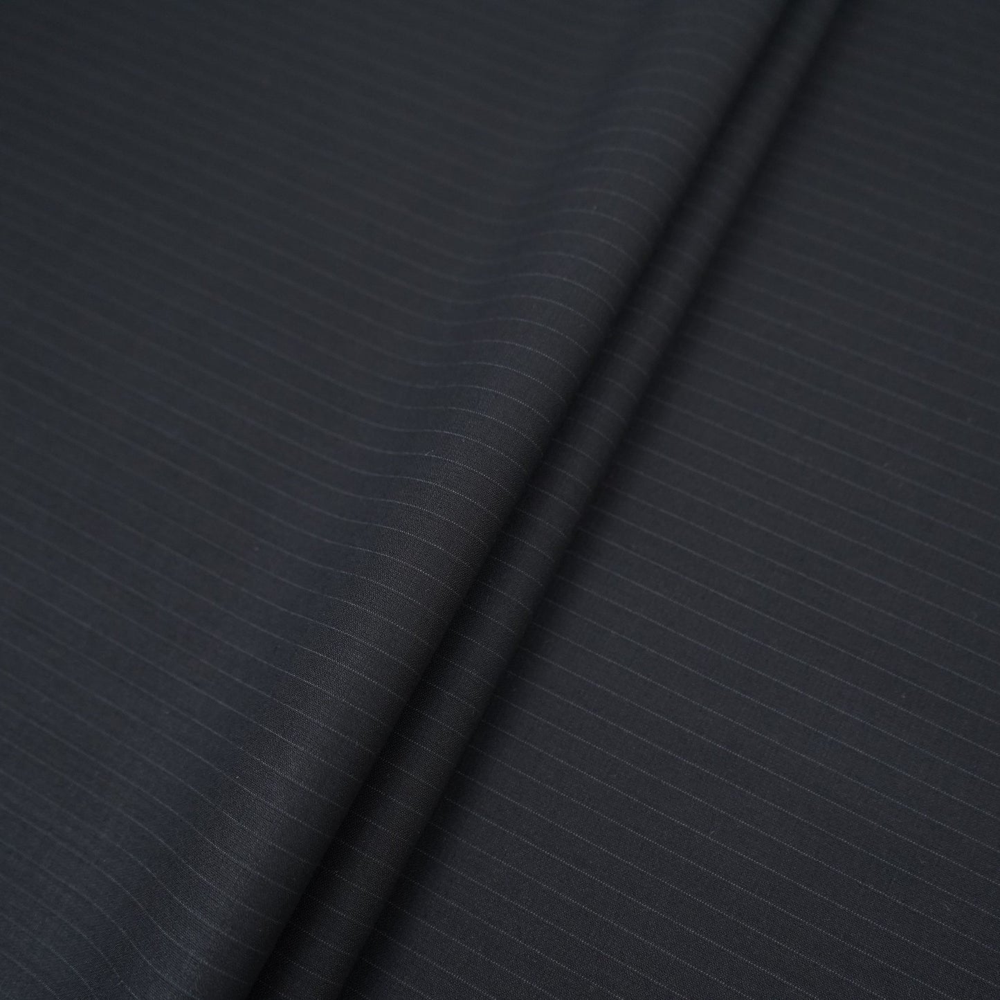Black Pin Stripes Suiting Fabric ASMI-31281