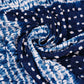 Navy Blue Shibori Lehriya Bandhani Modal Silk Fabric BK-32705