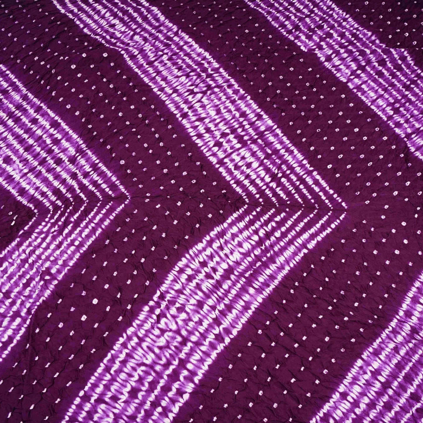 Wine Shibori Lehriya Bandhani Modal Silk Fabric BK-32712