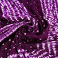 Wine Shibori Lehriya Bandhani Modal Silk Fabric BK-32712