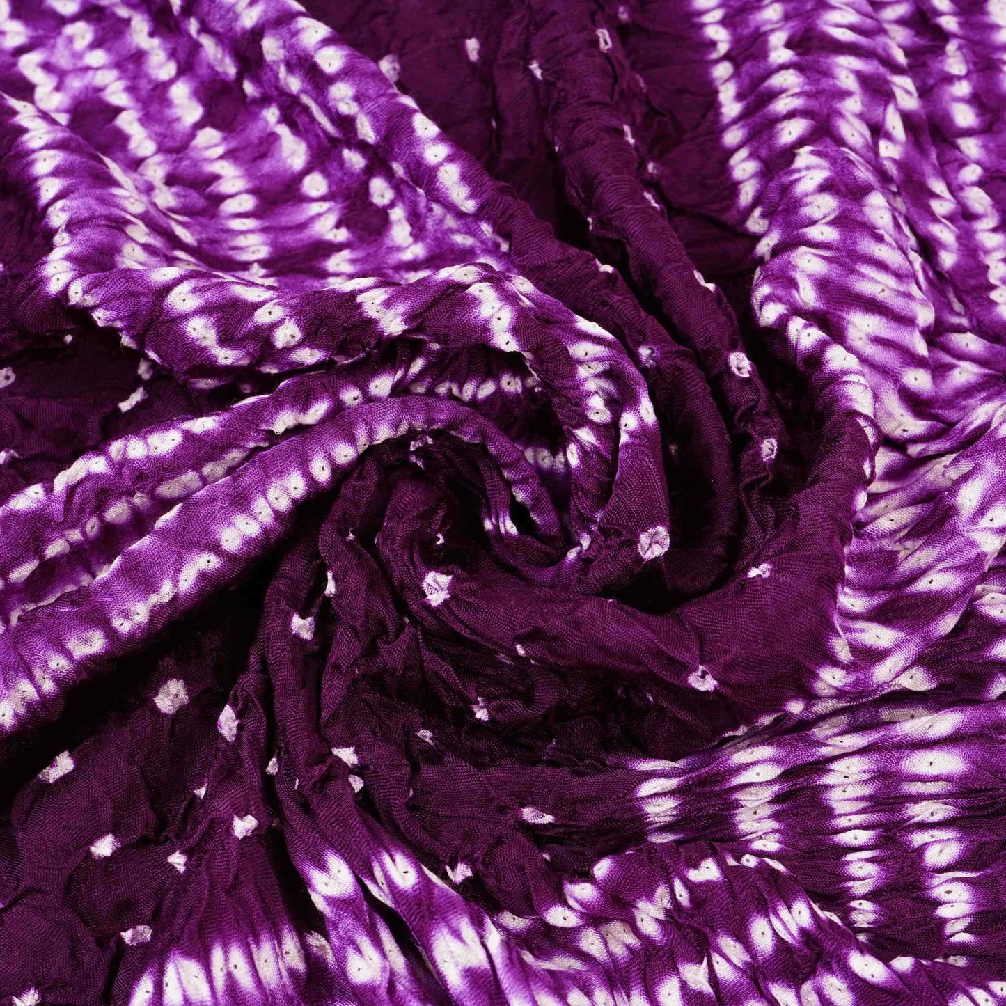Wine Shibori Lehriya Bandhani Modal Silk Fabric BK-32712