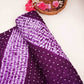Wine Shibori Lehriya Bandhani Modal Silk Fabric BK-32712
