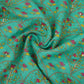 Turquoise Blue Floral Cutdana Mul Chanderi Fabric VF-30643