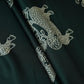 Dark Green Gond art Print Modal Satin SN-29516