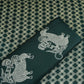Dark Green Gond art Print Modal Satin SN-29516