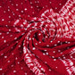 Maroon Shibori Lehriya Bandhani Modal Silk Fabric BK-32706