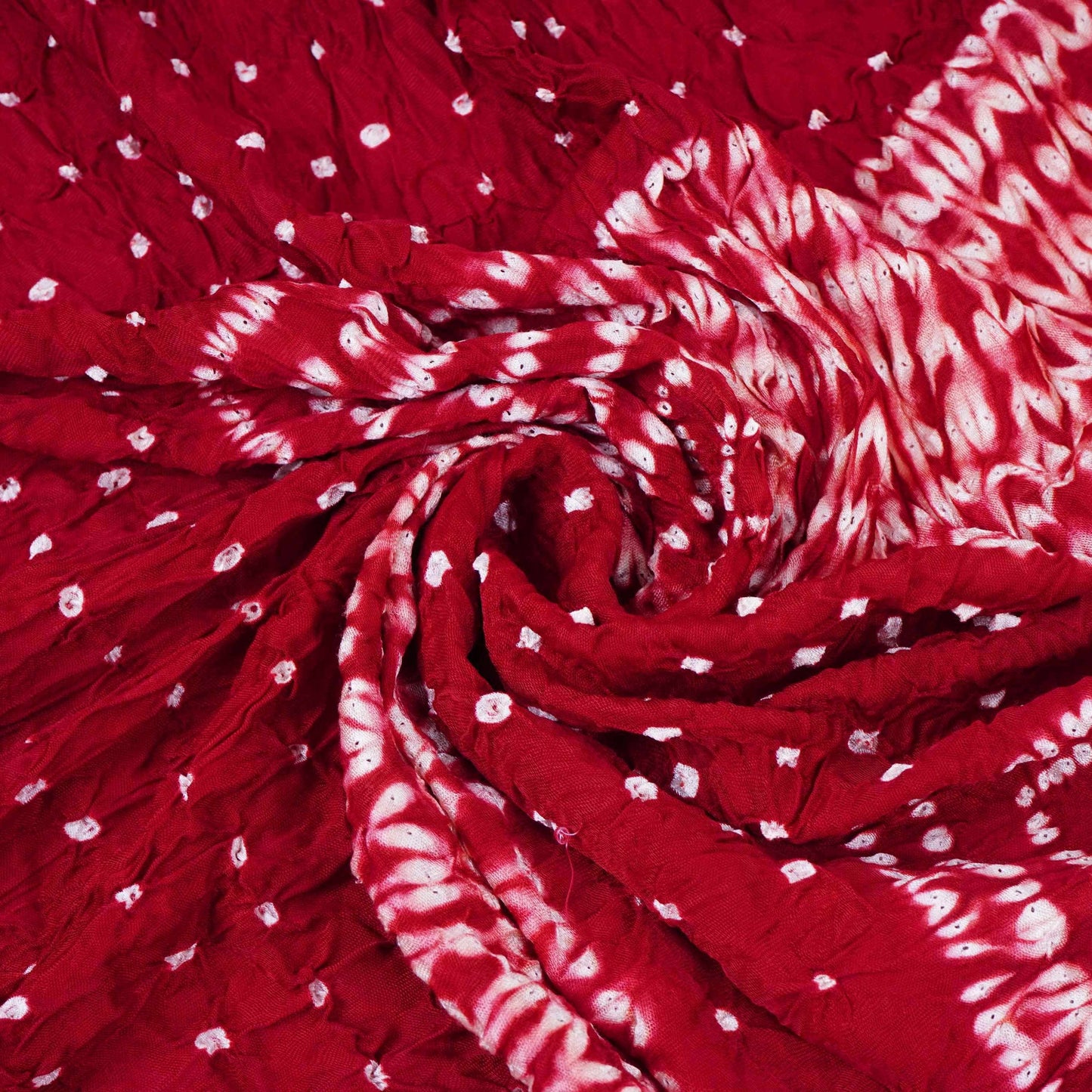 Maroon Shibori Lehriya Bandhani Modal Silk Fabric BK-32706