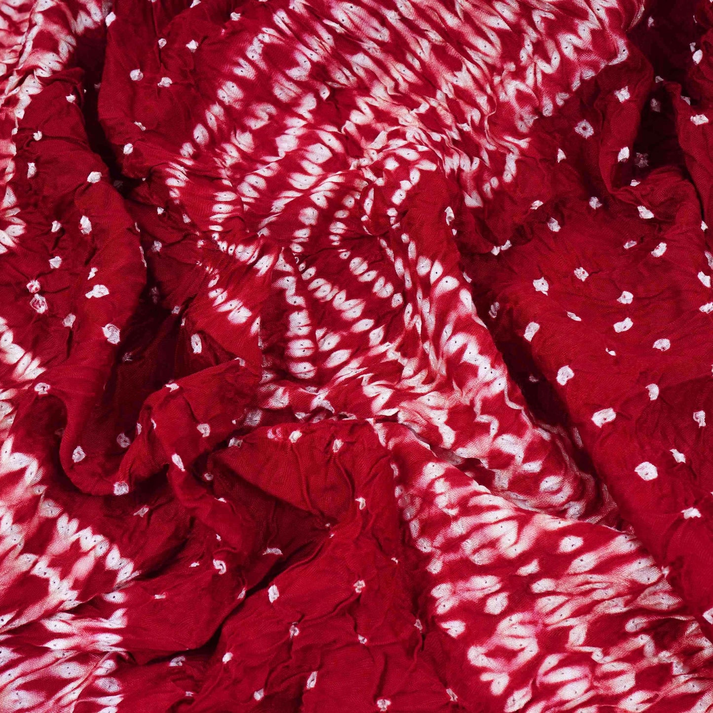 Maroon Shibori Lehriya Bandhani Modal Silk Fabric BK-32706