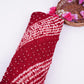 Maroon Shibori Lehriya Bandhani Modal Silk Fabric BK-32706