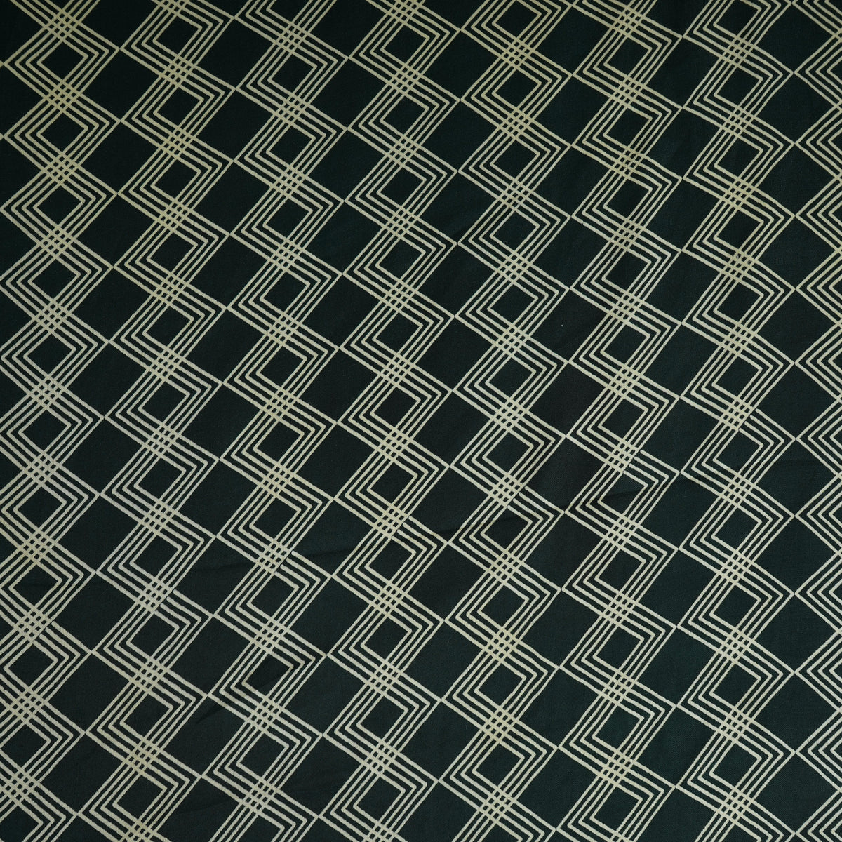 Dark Green Geomatrical Print Modal Satin SN-29511 - TradeUNO