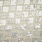 Dark Cream Geometrical Sequence Embroidery Georgette Fabric 16212