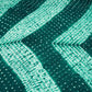 Teal Green Shibori Lehriya Bandhani Modal Silk Fabric BK-32704