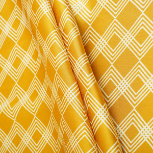 Yellow Geomatrical Print Modal Satin SN-29514 - TradeUNO