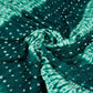 Teal Green Shibori Lehriya Bandhani Modal Silk Fabric BK-32704