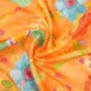Peach 3D Floral Embroidery Mul Chanderi Fabric VF-30648