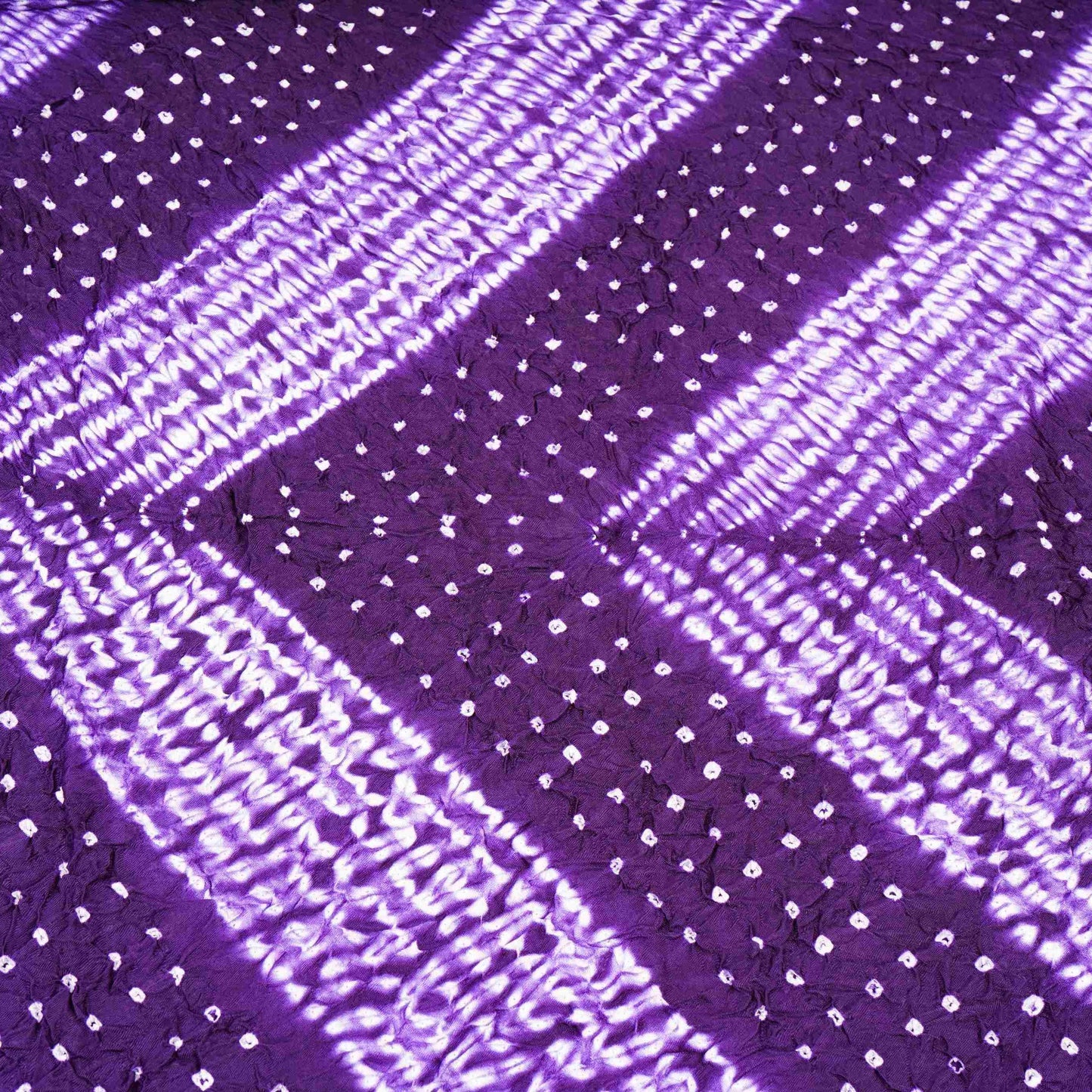 Purple Shibori Lehriya Bandhani Modal Silk Fabric BK-32713