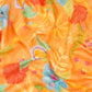 Peach 3D Floral Embroidery Mul Chanderi Fabric VF-30648