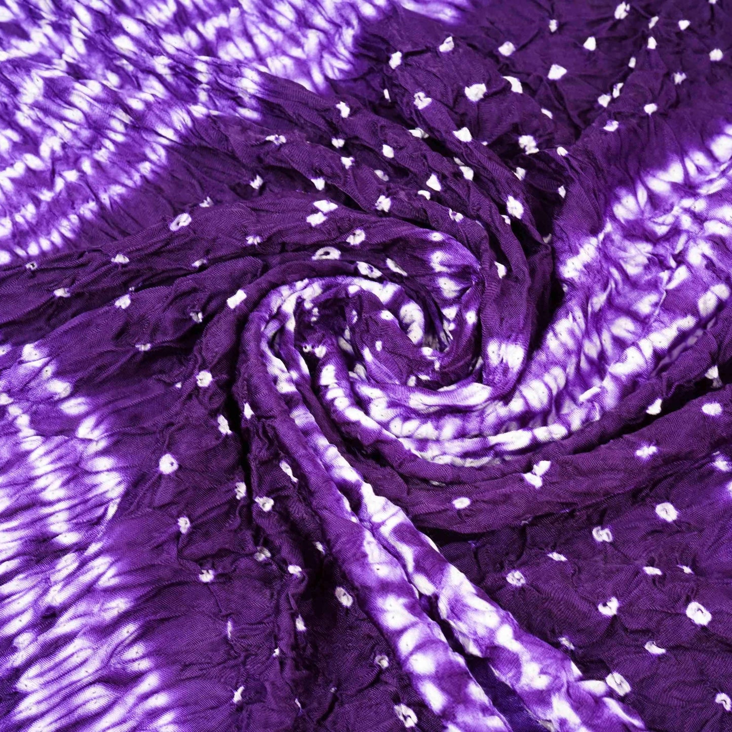Purple Shibori Lehriya Bandhani Modal Silk Fabric BK-32713