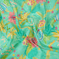 Teal Green 3D Floral Embroidery Mul Chanderi Fabric VF-30649