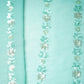 Premium Sky Blue Floral Sequins Embroidery Georgette Fabric