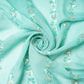 Premium Sky Blue Floral Sequins Embroidery Georgette Fabric