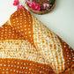 Mustard Shibori Lehriya Bandhani Modal Silk Fabric BK-32707