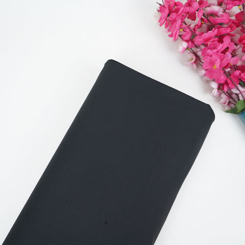 Black Solid Lycra Suiting Fabric ASMI-31292