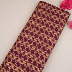 Wine Geomatrical Print Modal Satin SN-29510 - TradeUNO