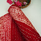 Red Shibori Lehriya Bandhani Modal Silk Fabric BK-32710