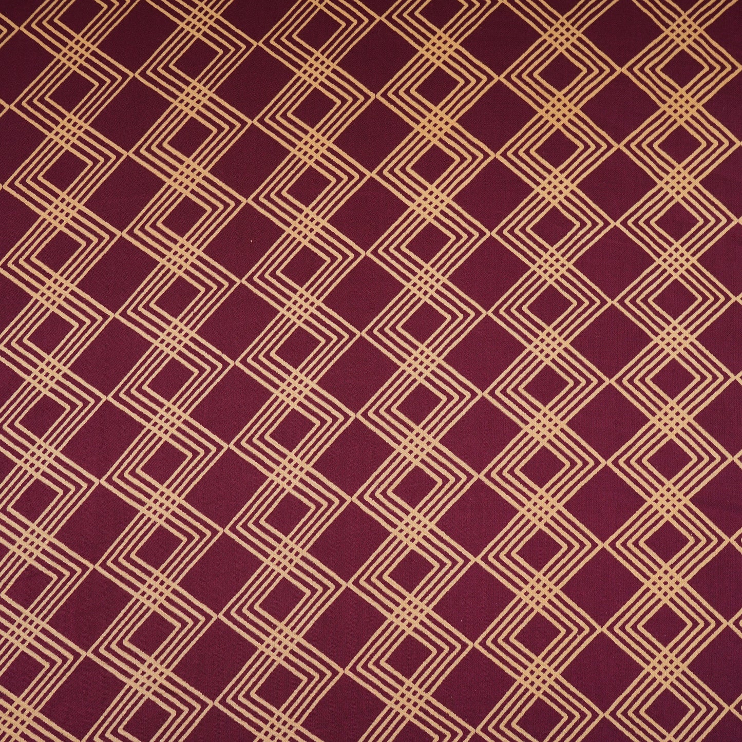 Wine Geomatrical Print Modal Satin SN-29510