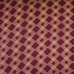 Wine Geomatrical Print Modal Satin SN-29510 - TradeUNO